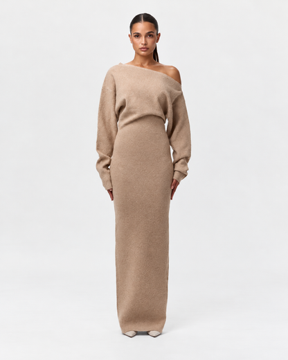 Knit Off-Shoulder Maxi