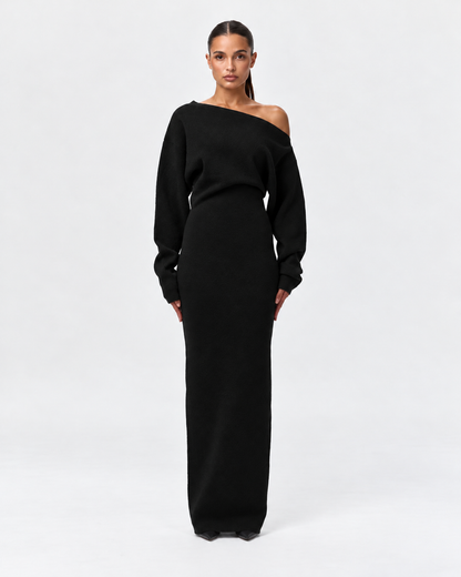 Knit Off-Shoulder Maxi