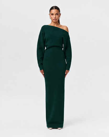 Knit Off-Shoulder Maxi