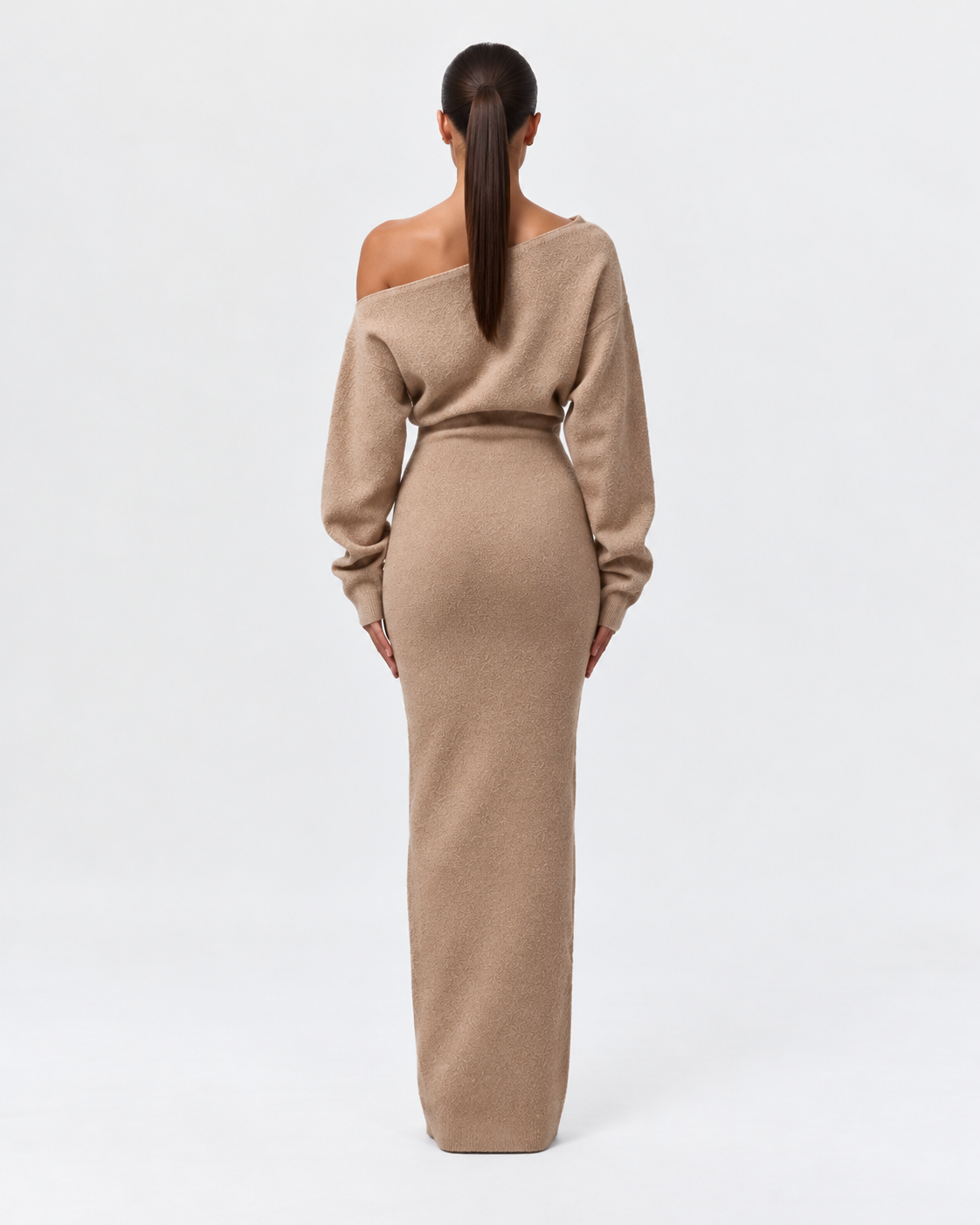 Knit Off-Shoulder Maxi
