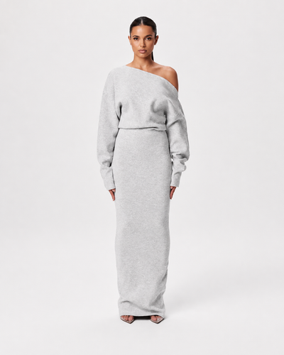 Knit Off-Shoulder Maxi