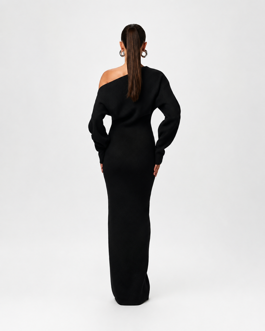 Knit Off-Shoulder Maxi