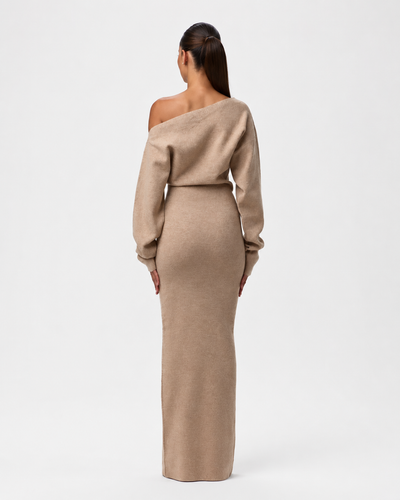 Knit Off-Shoulder Maxi